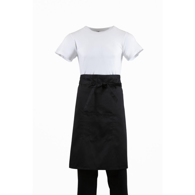 Standardni crni pregača za konobare 1000 x 700 mm - Whites Chefs Clothing - Fourniresto