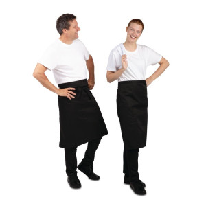 Standardni crni pregača za konobare 1000 x 700 mm - Whites Chefs Clothing - Fourniresto