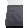 Prekrivač za kratki sivi antracitni konobar od polikotona 750 x 373 mm - Whites Chefs Clothing - Fourniresto