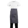 Siva antracitna pregača za konobare od polikotona 1000 x 700 mm - Whites Chefs Clothing - Fourniresto