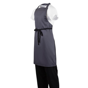 Pregača Bavette siva antracit od polikotona 711 x 965 mm - Whites Chefs Clothing - Fourniresto