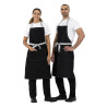 Pregača Bavette Denim Crna Southside od polikotona 700 x 1000 mm - Whites Chefs Clothing - Fourniresto