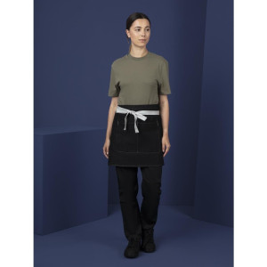 Prekrivač za kratki crni denim konobar Southside 400 x 760 mm - Whites Chefs Clothing - Fourniresto