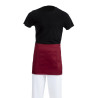 Pregača za konobare kratka bordo boje od polikotona 373 x 750 mm - Whites Chefs Clothing - Fourniresto