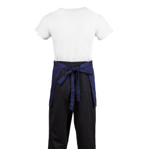 Prekrivač za kratki plavi poliester pamuk 373 x 750 mm - Whites Chefs Clothing - Fourniresto