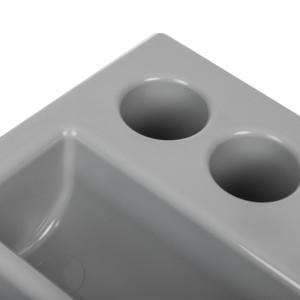 Ladica za pribor sivih boja s 6 pregrada GN 1/1 325 x 530 mm - APS - Fourniresto