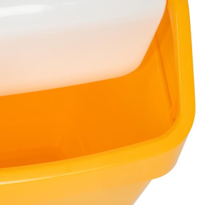 Koš za smeće žute boje od polipropilena s poklopcem na preklop 50 L - Scot Young - Fourniresto