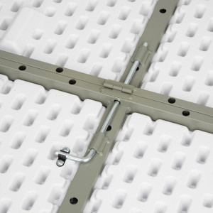 Okrugli preklopni stol središnji bijeli Ø 1530 mm - Bolero - Fourniresto