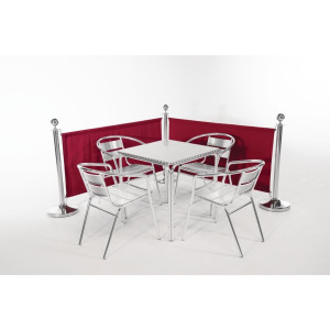 Ograda od crvenog platna s šipkama i pričvršćivačima - Bolero - Fourniresto