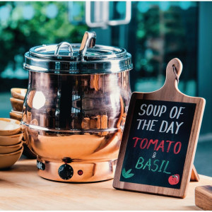 Ploča od akacije i škriljevca s postoljem 220 x 25 mm - T&G Woodware - Fourniresto