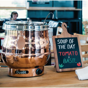 Ploča od akacije i škriljevca s postoljem 220 x 25 mm - T&G Woodware - Fourniresto