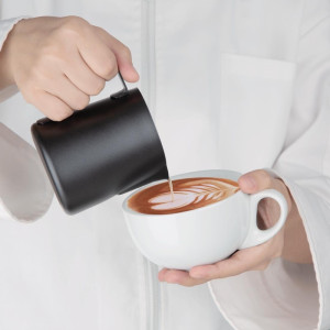 Bokal za mlijeko s neprijanjajućim premazom crne boje 340 ml - Olympia - Fourniresto