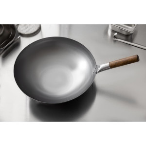 Wok od čelika s polukružnim dnom Londonwok Ø 38 cm - FourniResto - Fourniresto