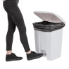Koš za smeće za kuhinju s bijelom pedalom 45L - Jantex - Fourniresto