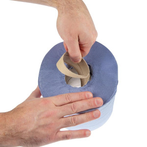 Ručnici za ruke 2 sloja s centralnim odvijanjem plavi - pakiranje od 6 - Jantex