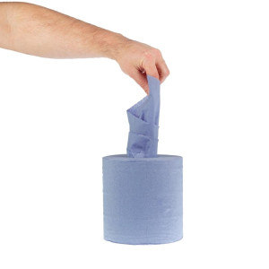 Ručnici za ruke 2 sloja s centralnim odvijanjem plavi - pakiranje od 6 - Jantex