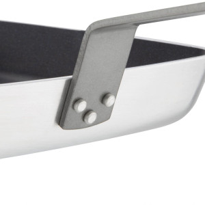 Tava s nehrđajućim premazom, četvrtasta s utorima na dnu - L 240mm - Vogue