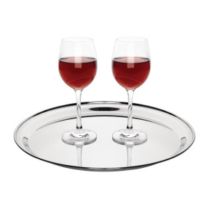 Pladanj za posluživanje, okrugli, od nehrđajućeg čelika, promjera 355 mm - Olympia - Fourniresto