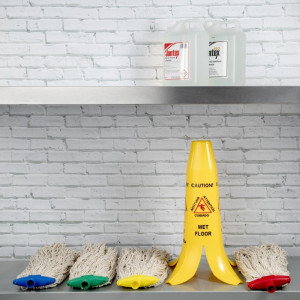 Glava metle s resicama, podrška od žute boje za travnjak Kentucky - Jantex - Fourniresto