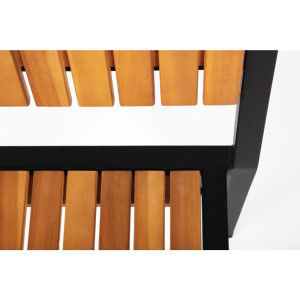 Stolice od čelika i akacije - set od 4 - Bolero - Fourniresto