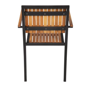 Stolice od čelika i akacije - set od 4 - Bolero - Fourniresto