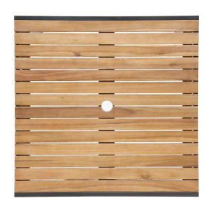 Kvadratni stol od čelika i acaije 80 cm - Bolero - Fourniresto