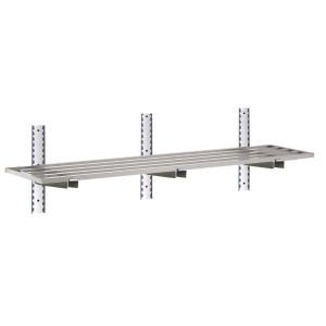 Polica za zid od inoxa s otvorima - D 1800 x 400 mm - Gastro M