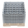 Casier À Verres 36 Compartiments Camrack Beige 500 x 500 mm - Cambro