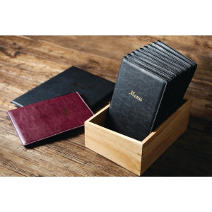 Zaštitnik jelovnika od PVC-a A5 crne boje - Olympia - Fourniresto