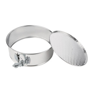 Okrugla kalup s poklopcem od bijelog lima - Ø200mm - Vogue - Fourniresto