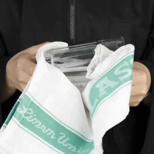 Brisači za čaše od lanenog platna - zeleni - 76 x 51 cm - Vogue - Fourniresto