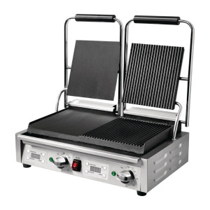 Roštilj s dvostrukim kontaktom, glatka površina lijevo/utorana površina desno - Buffalo