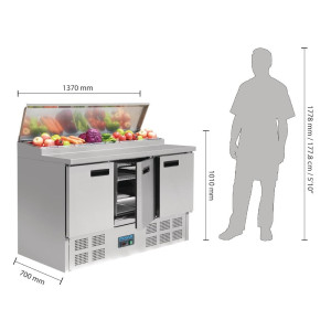 Pult za pripremu hladnih pizza i salata Serija G - 390L Polar - Fourniresto