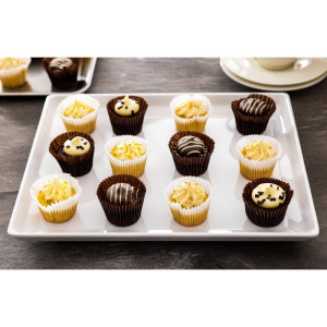 Pladanj od melamina Float bijeli GN1/2 - APS - Fourniresto