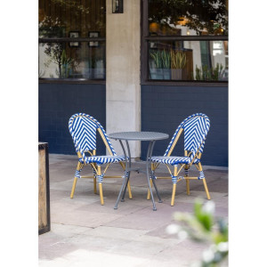 Bistro stol od čelične rešetke - sivi - 600 mm - Bolero - Fourniresto