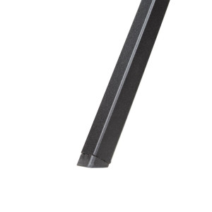 Stol Bistro kvadratnog oblika od perforiranog čelika - crni - 700 mm - Bolero - Fourniresto