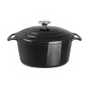 Cocotte okrugla crna - 3,2L - Vogue