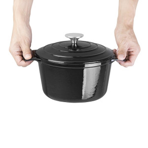 Cocotte okrugla crna - 3,2L - Vogue