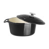 Cocotte okrugla crna - 3,2L - Vogue