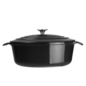Cocotte Ovalna Crna - 5L - Vogue