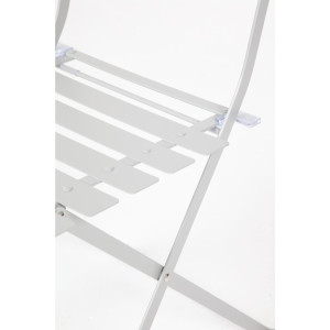 Stolica za terasu od čelika - siva - set od 2 - Bolero - Fourniresto