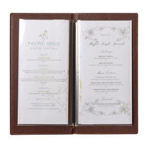 Suvremena zaštita jelovnika A5 tamnocrvena - Securit - Fourniresto