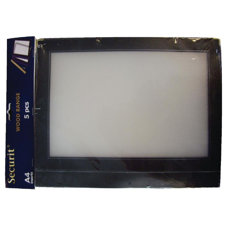 Dodatci za A4 format u crnoj boji - Securit - Fourniresto