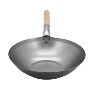 Wok od nehrđajućeg čelika - 33 cm - Vogue - Fourniresto