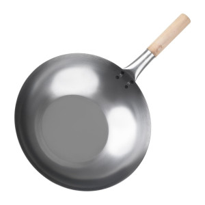 Wok od blagog čelika - 35,6 cm - Vogue - Fourniresto