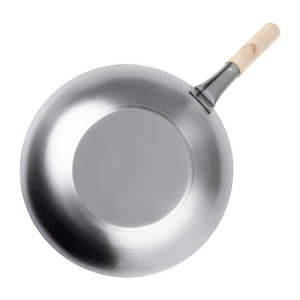 Wok od blagog čelika - 35,6 cm - Vogue - Fourniresto