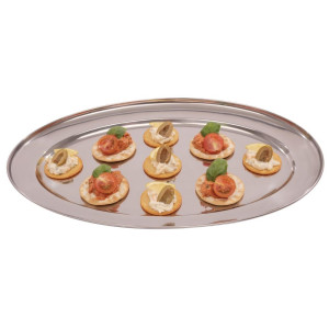 Pladanj za posluživanje ovalni inox - 450mm - Olympia - Fourniresto