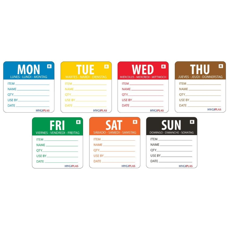 Etikete Dnevima u tjednu 50mm - 7 rola od 500 - Vogue