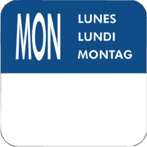 Skup naljepnica za dane u tjednu - 7 rola od 1000 - Vogue - Fourniresto