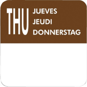 Skup naljepnica za dane u tjednu - 7 rola od 1000 - Vogue - Fourniresto